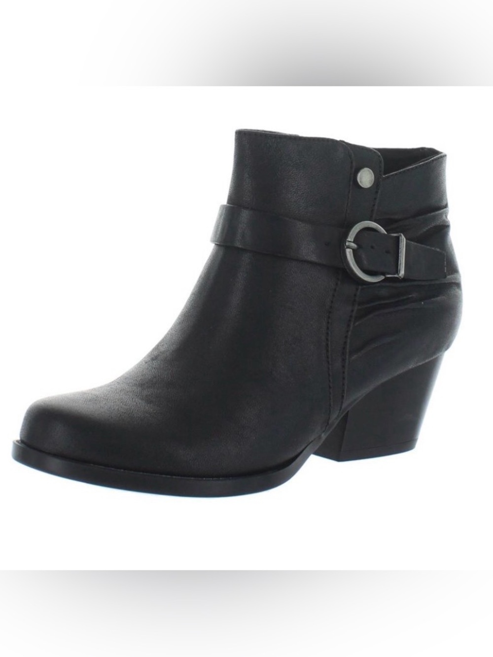 Baretraps Womens Russell 2.5” Block Heel Ruched Booties Black size 8 1/2 Medium